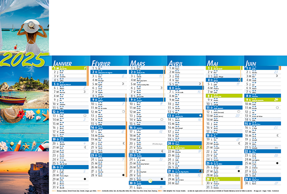 Calendriers bancaires Paradis