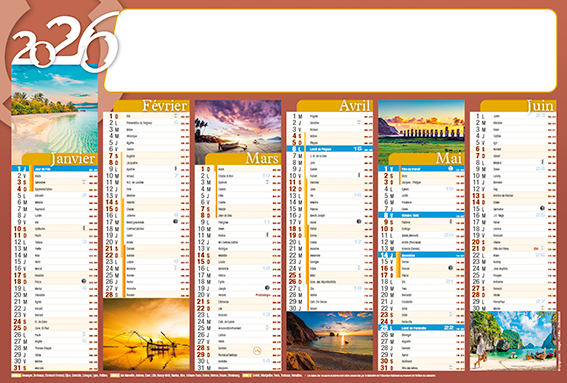Calendriers bancaires Elégance