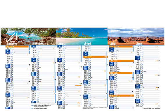 Calendriers bancaires Emotion