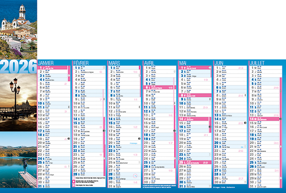 Calendriers bancaires Découverte